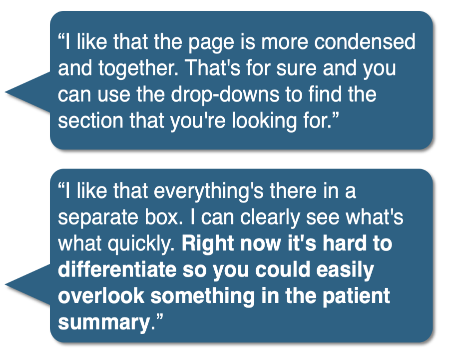 image of tested page with tester comment highlighted